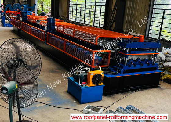 Floor Deck Making Machine Easy Operate, roll forming machine for building structure, with gera box on every stage