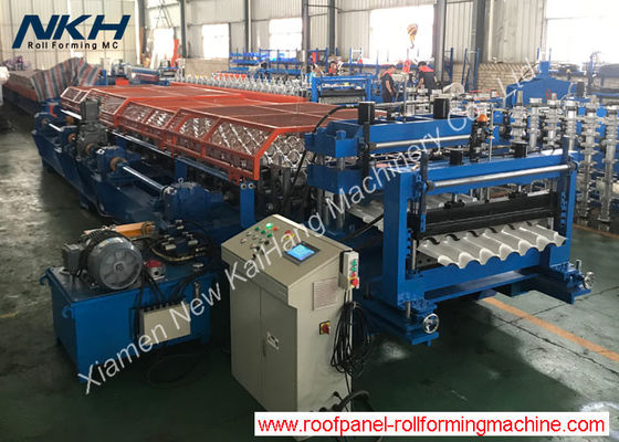 PPGL Roof Tile Roll Forming Machine , Metal Roof Making Machine CE Certified